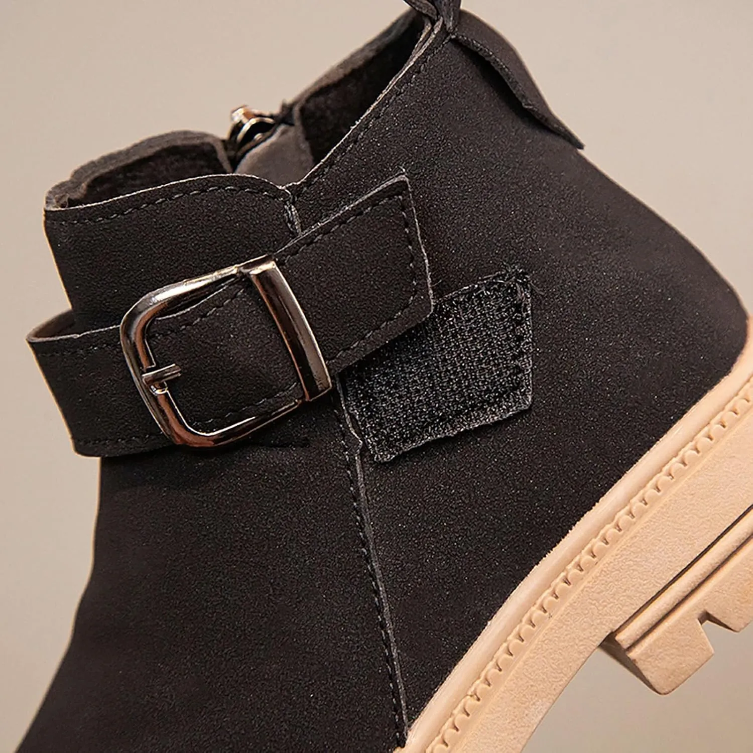 Kids Ankle Booties Lace up Work Boot Combat Booties Riding Boots Lace up Non-Slip Short Boots Winter Snow Boots