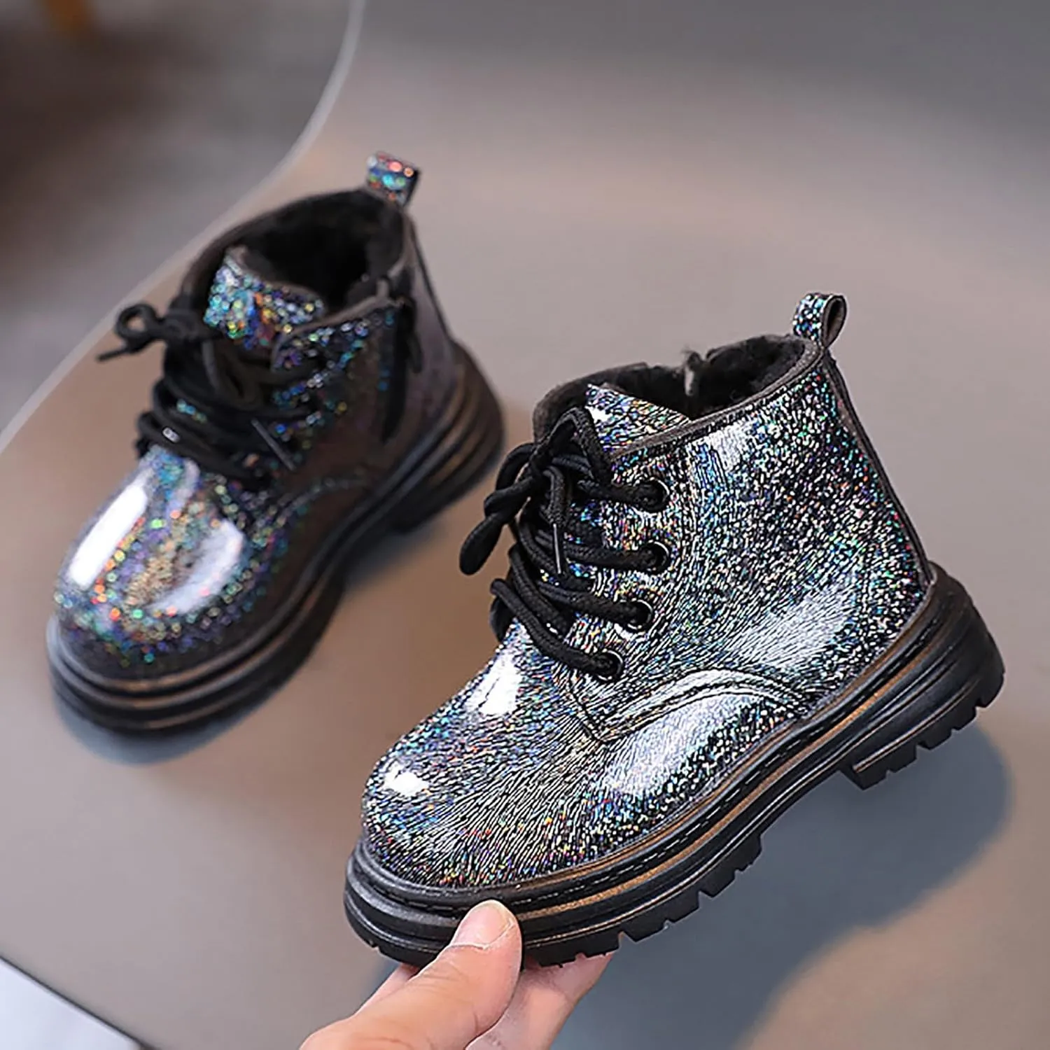 Kids Girls Ankle Boots Little Kid High Top Dress Shoes Lace Up/Zip Booties Classic Casual Walking Work Boot