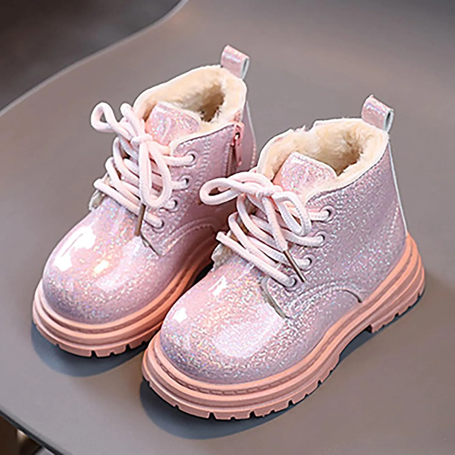 Kids Girls Ankle Boots Little Kid High Top Dress Shoes Lace Up/Zip Booties Classic Casual Walking Work Boot