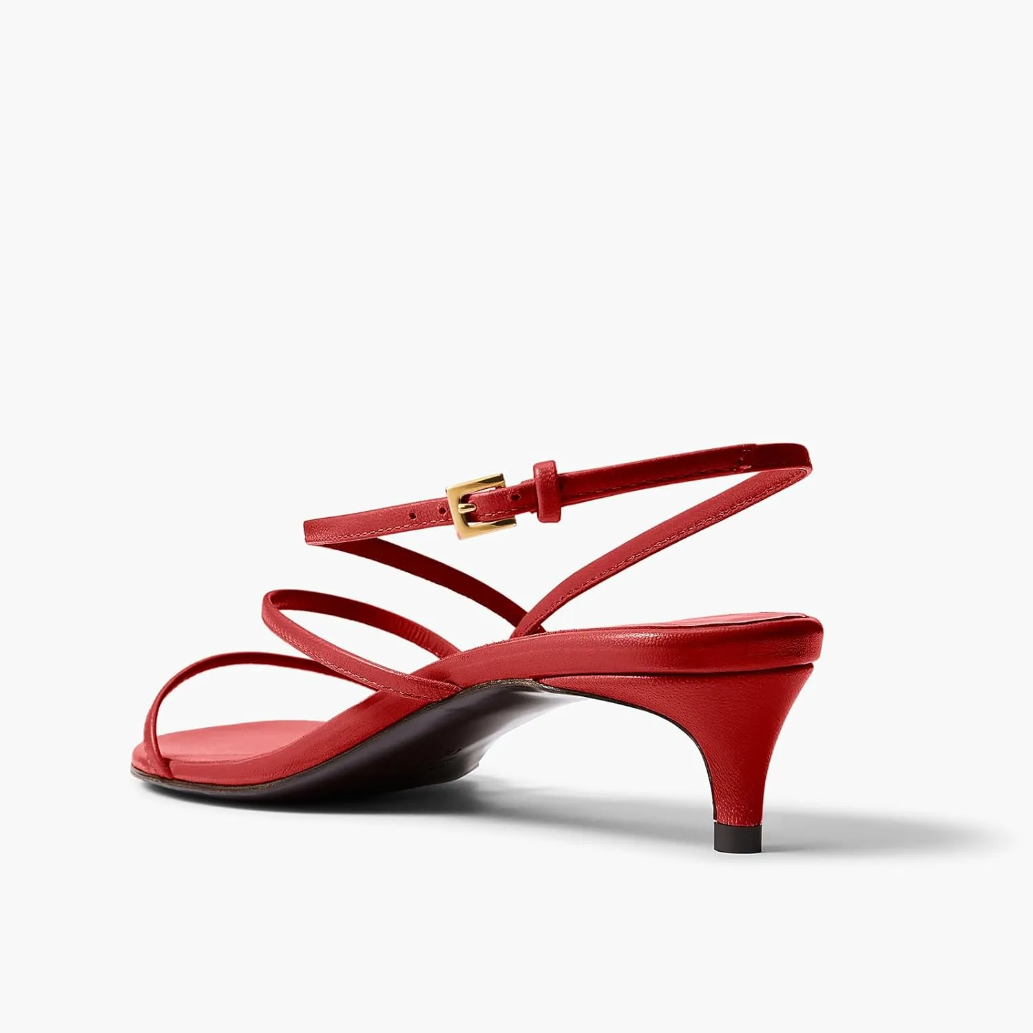 Kitten Heels for Women Elegant Strappy Sandals with Open Toe Fashionable Summer Leisure Shoes