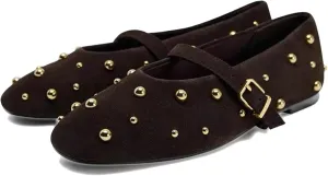 KysBloes Women Suede Mary Jans Flats Leopard Mary Janes Ballet Flats Low Heel Comfortabel Casual Shoes