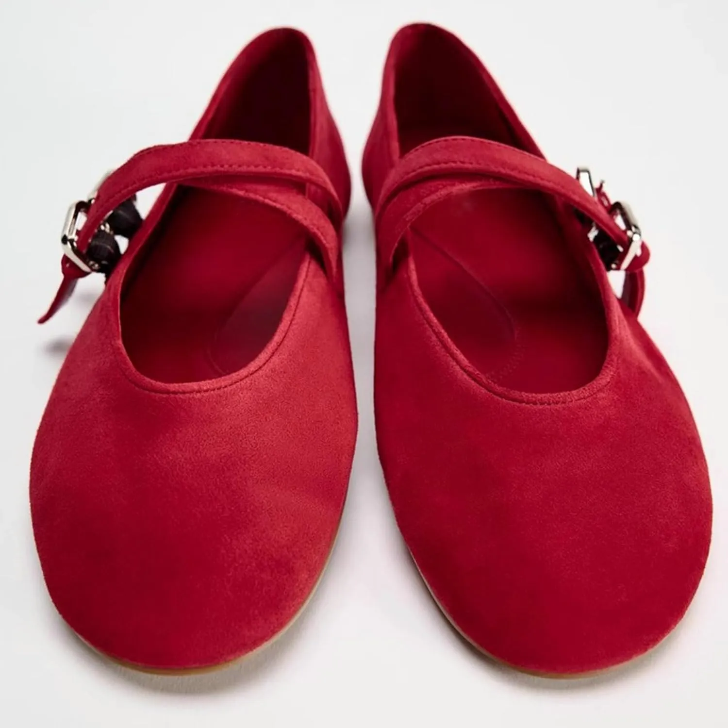 KysBloes Women Suede Mary Jans Flats Leopard Mary Janes Ballet Flats Low Heel Comfortabel Casual Shoes