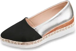 Ladies Weave Pointed Toe Slip On Summer Slope Heel Thick Soled Wedges Casual Womens Casual Dress Shoes Width Low Heel