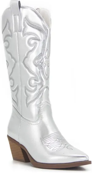 Lausiuoe Cowgirl Boots Women Wide Calf Wide Foot Cowboy Western Boots Ladies Pointy Toe Fashion Knee High Embroidered Boots