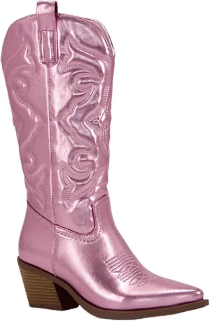Lausiuoe Cowgirl Boots Women Wide Calf Wide Foot Cowboy Western Boots Ladies Pointy Toe Fashion Knee High Embroidered Boots