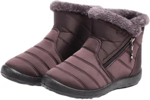 Lausiuoe Snow Boots For Women Waterproof Insulated Non Slip Winter Ankle Booties Warm Fur Lined Sneakers Outdoor Shoes