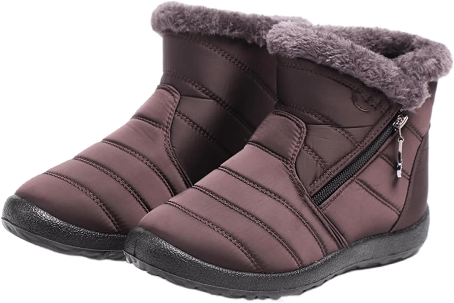 Lausiuoe Snow Boots For Women Waterproof Insulated Non Slip Winter Ankle Booties Warm Fur Lined Sneakers Outdoor Shoes