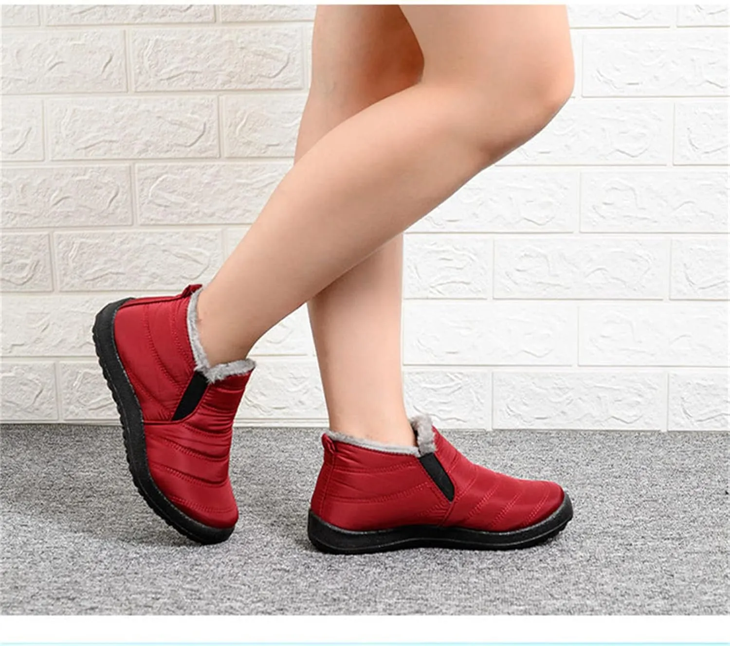 Lausiuoe Snow Boots For Women Waterproof Insulated Non Slip Winter Fur Lined Lining Warm Ankle Booties Outdoor Shoes
