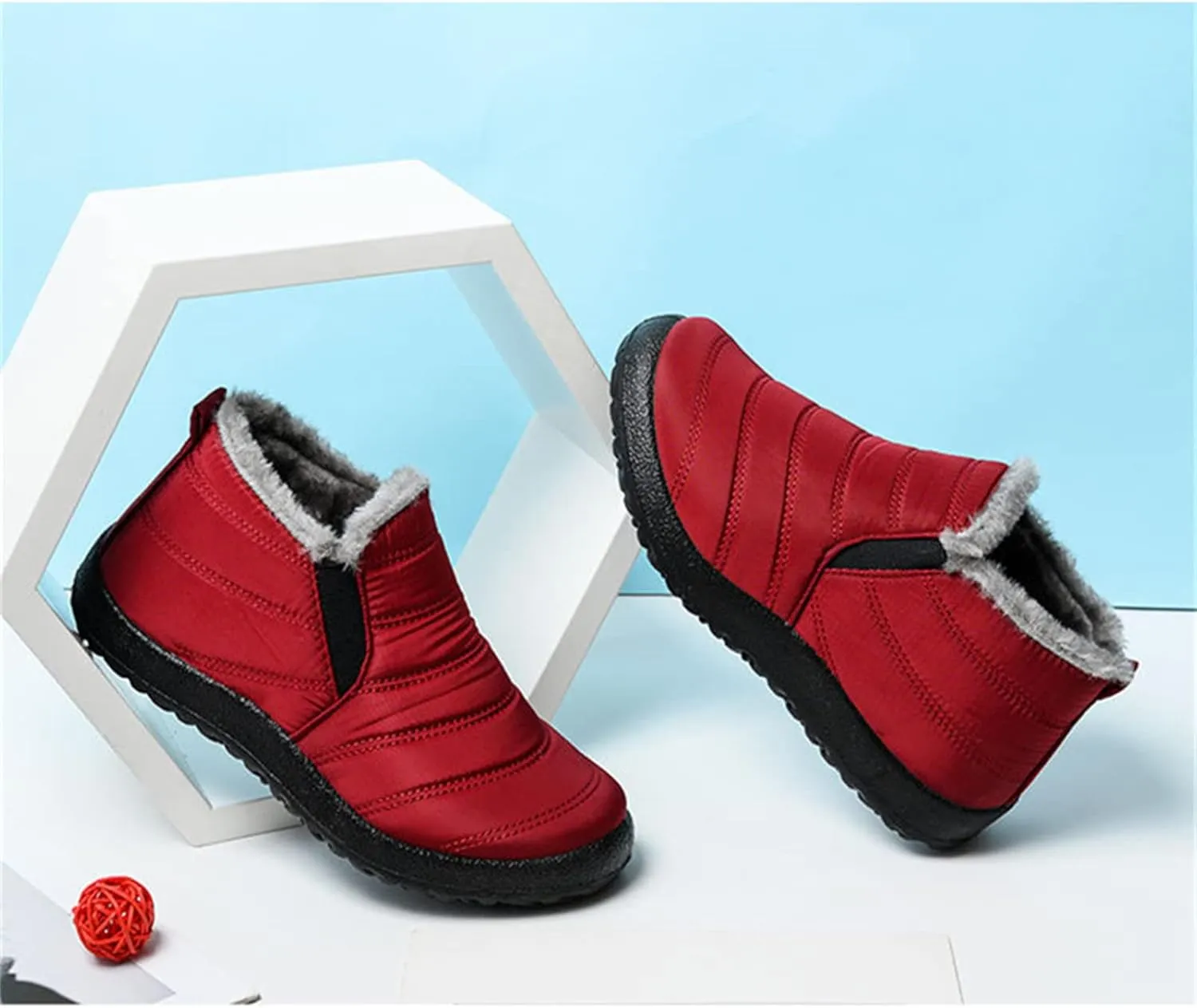 Lausiuoe Snow Boots For Women Waterproof Insulated Non Slip Winter Fur Lined Lining Warm Ankle Booties Outdoor Shoes