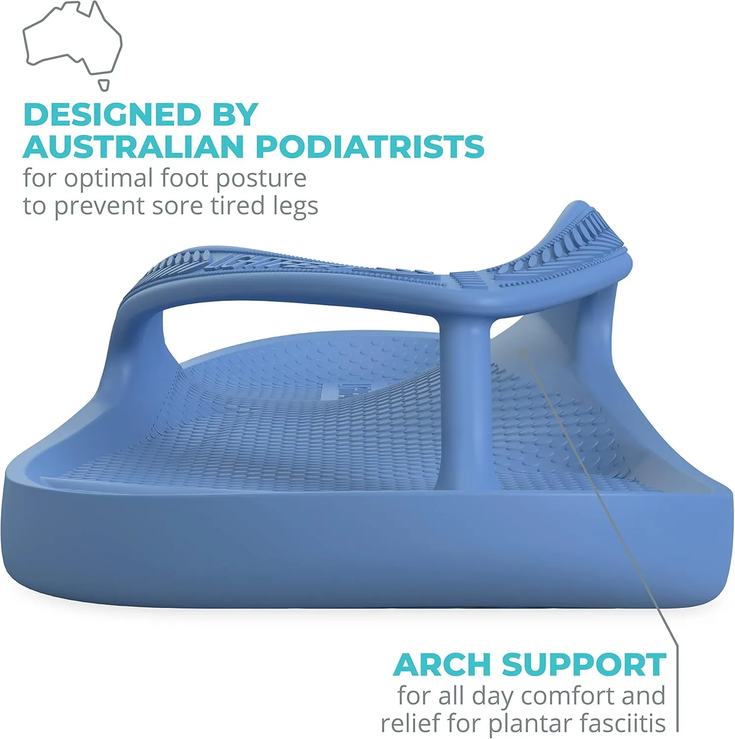 LightFeet Arch Support Flip Flops – Australian Podiatrists Designed FlipFlops for Women & Men Prevent Tired Aching Legs | Unisex Orthotic Plantar Fasciitis Flip Flops Made From Recycled Materials