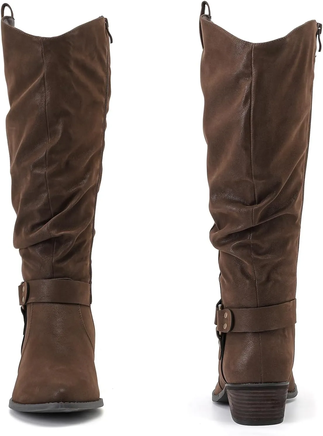 Luoika Women's Extra Wide Calf Knee High Boots, Wide Width Slouchy Knee-High Boots.