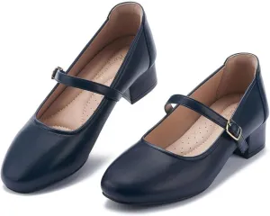 Mary Jane Shoes Women Low Heels Dress Shoes Pumps for Women Dressy Low Heel 2 Inch Chunky Heel Mary Janes Pumps with Adjustable Ankle Strap for Women Dressy Casual