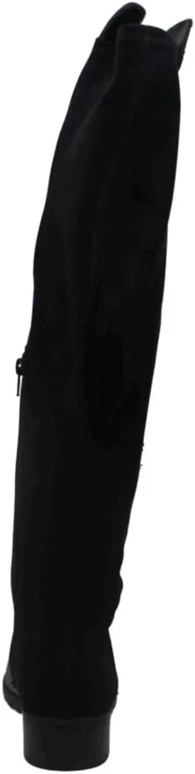 Material Girl Womens Webby Mixed Media Studded Over-The-Knee Boots