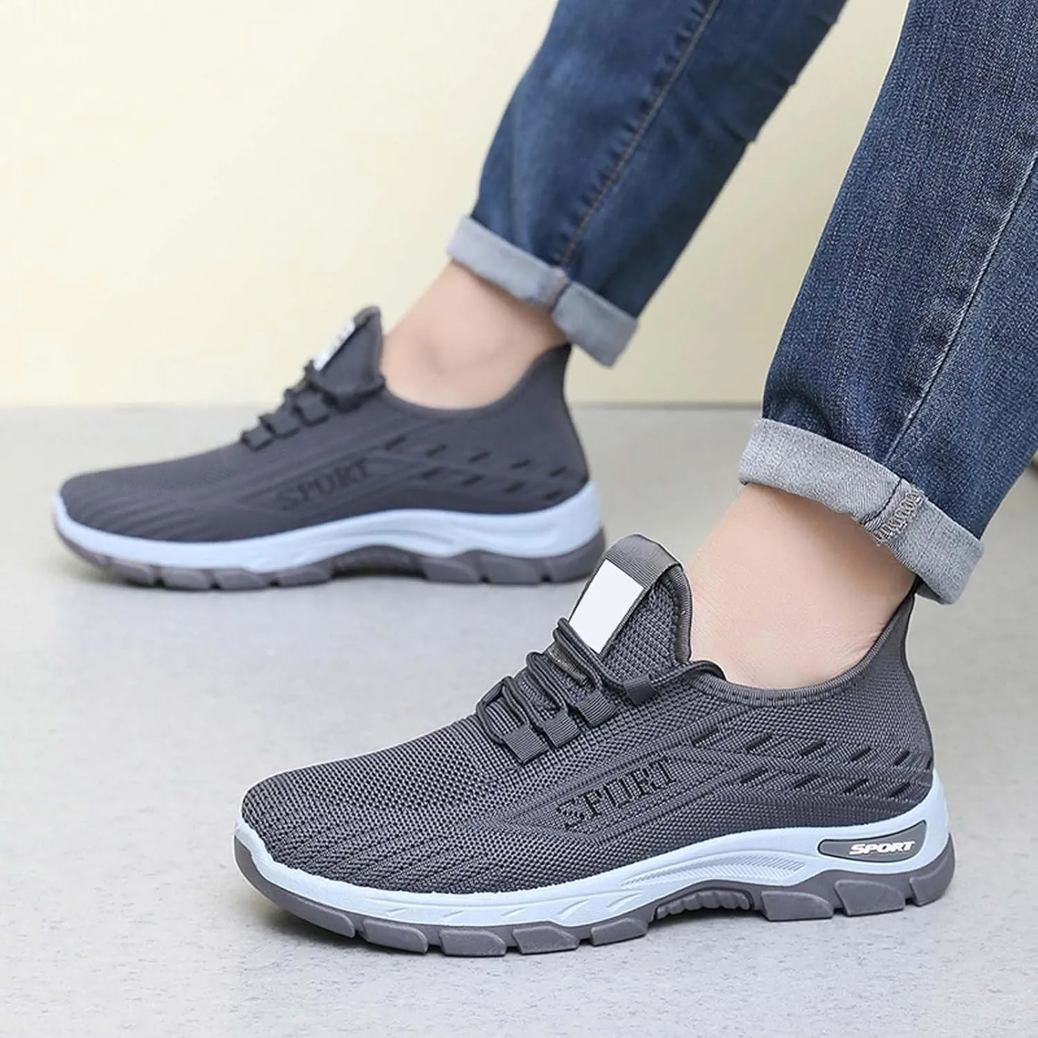 Men's Fashion Pure Color Cloth Casual Sports Shoes Breathable Non Slip Casual Shoes Men's Air 1 Low Sneaker