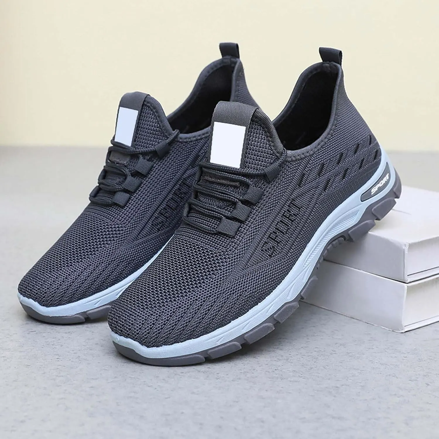 Men's Fashion Pure Color Cloth Casual Sports Shoes Breathable Non Slip Casual Shoes Men's Air 1 Low Sneaker
