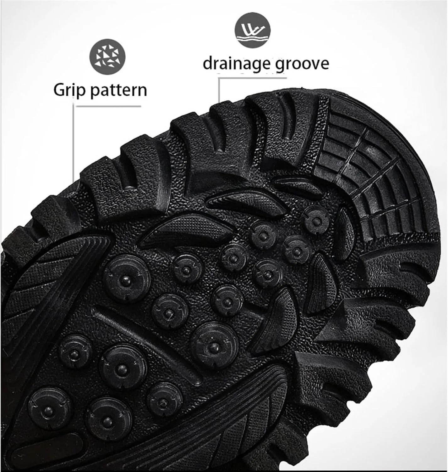 Military Boots for Men, Men's Plus Size Winter Warm Waterproof Boots High Combat Boots, Mens Winter Sole Lace Up Non Slip Snow Boots, for Outdoor Athletic Cold Weather