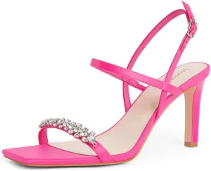 Modatope Strappy Sandals for Women Rhinestine Heelded Sandals for Women High Heel Women Open Toe Ankle Strp Sandals Size 6