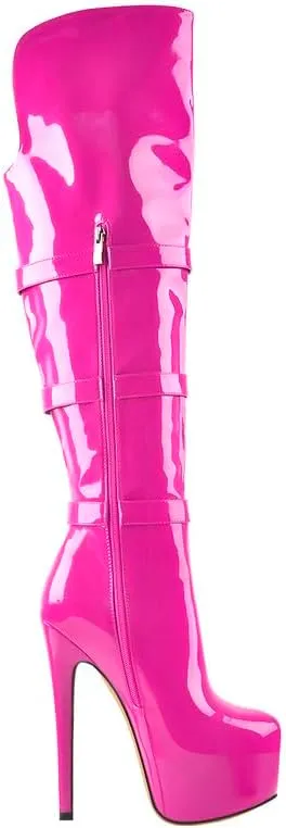 onlymaker Women's Ultra High Stiletto Platform Over the Knee Boots