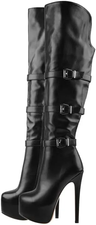 onlymaker Women's Ultra High Stiletto Platform Over the Knee Boots