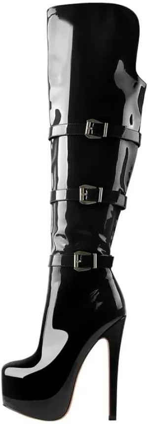 onlymaker Women's Ultra High Stiletto Platform Over the Knee Boots