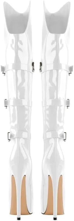 onlymaker Women's Ultra High Stiletto Platform Over the Knee Boots