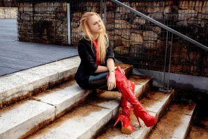 onlymaker Women's Ultra High Stiletto Platform Over the Knee Boots