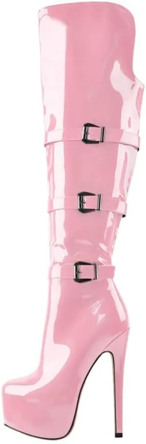 onlymaker Women's Ultra High Stiletto Platform Over the Knee Boots