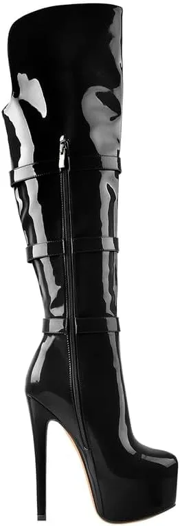 onlymaker Women's Ultra High Stiletto Platform Over the Knee Boots