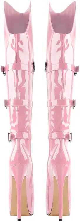 onlymaker Women's Ultra High Stiletto Platform Over the Knee Boots