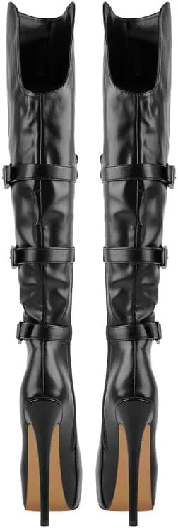 onlymaker Women's Ultra High Stiletto Platform Over the Knee Boots