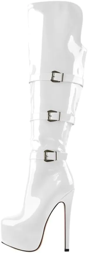 onlymaker Women's Ultra High Stiletto Platform Over the Knee Boots