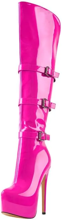 onlymaker Women's Ultra High Stiletto Platform Over the Knee Boots