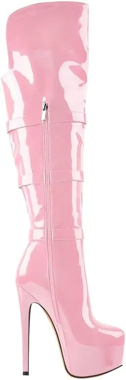 onlymaker Women's Ultra High Stiletto Platform Over the Knee Boots
