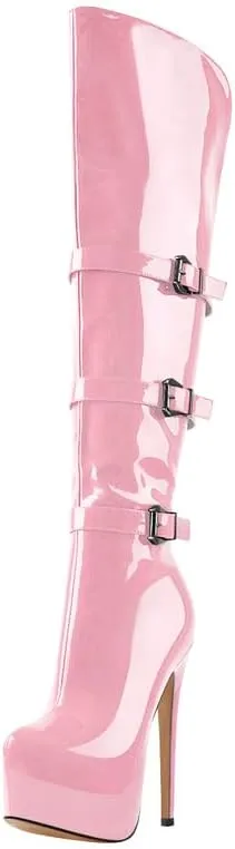 onlymaker Women's Ultra High Stiletto Platform Over the Knee Boots