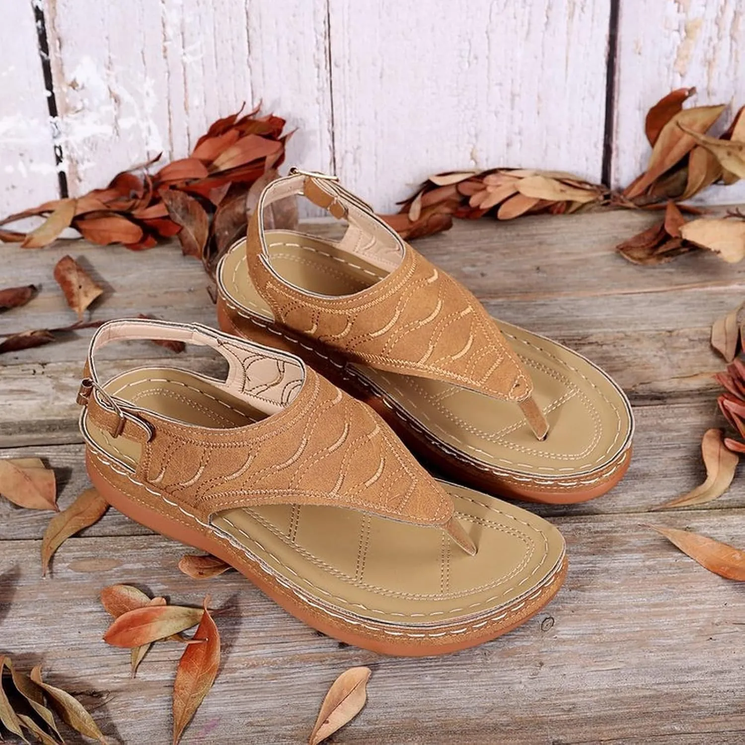 Orthopedic Sandals for Women Sandals Closed Toe Wedge Shoes Dressy Summer Beach Slides Walking Flip Flops for Women Ankle Strap Slip On Platform Sandals Comfortable Womens Orthopedic Sandal