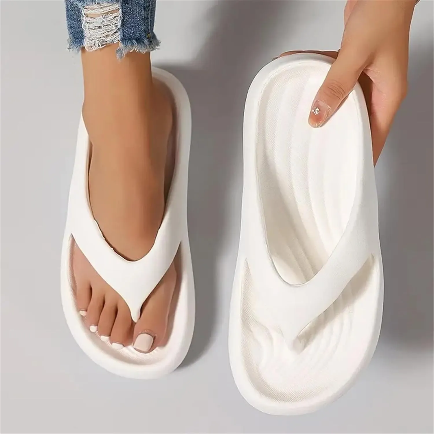 Pillow Flip Flops with Arch Support for Women Plantar Fasciitis Orthopedic Sandals Walking Platform Flipflops Pillow Soft Beach Shoes Non-slip Comfortable Lightweight Slippers Indoor and Outdoor