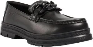 Pod Girls Mina Leather Loafers (6 Big Kid) (Black)
