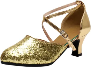Sandals Shoes Women Nine Sandals For Womens Latin Dance Shoes Sandals Heeled Ballroom Tango Party Sequin Dance Shoes