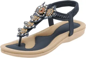 SBGMoSJ Slippers for Women Plantar Fasciitis Orthopedic Wedges for Women Comfortable Wedges for Women Soft High Heel Sandals for Women Comfortable Womens Flip Flops Gold Sandals Women