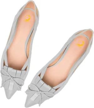 SHODENSE Women Flats Shoes Bow Pointed Closed Toe Ballet Flats Comfy Slip On Tassel Flats Cutout Suede Wingtip 4-11 M US