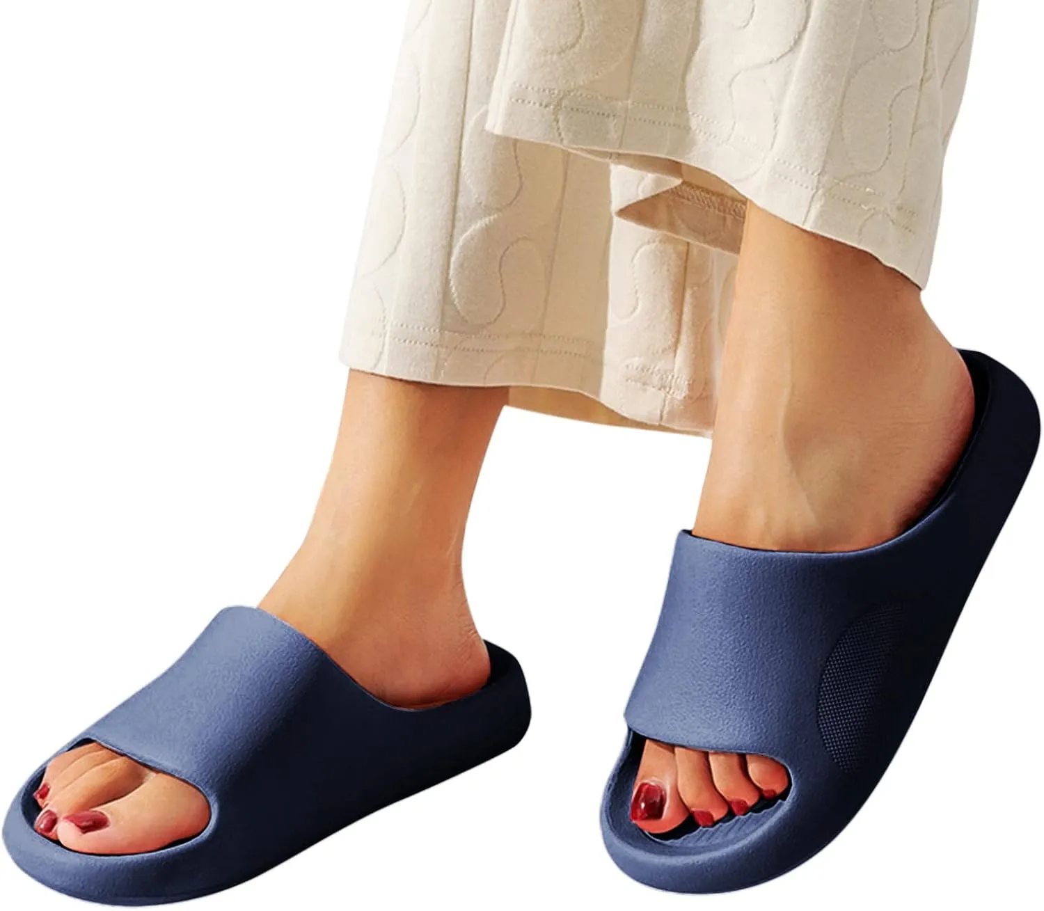 Slides for Men Slides for Women Mens Slippers Shower Shoes Women Comfortable Living Room Drainage Hole Slippers