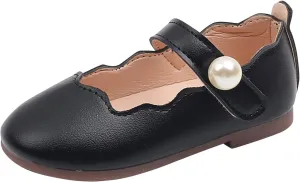 Toddler Flower Girls Dress Shoes, Mary Jane Ballet Flats for Party School Wedding Girls Low Heels Shoes