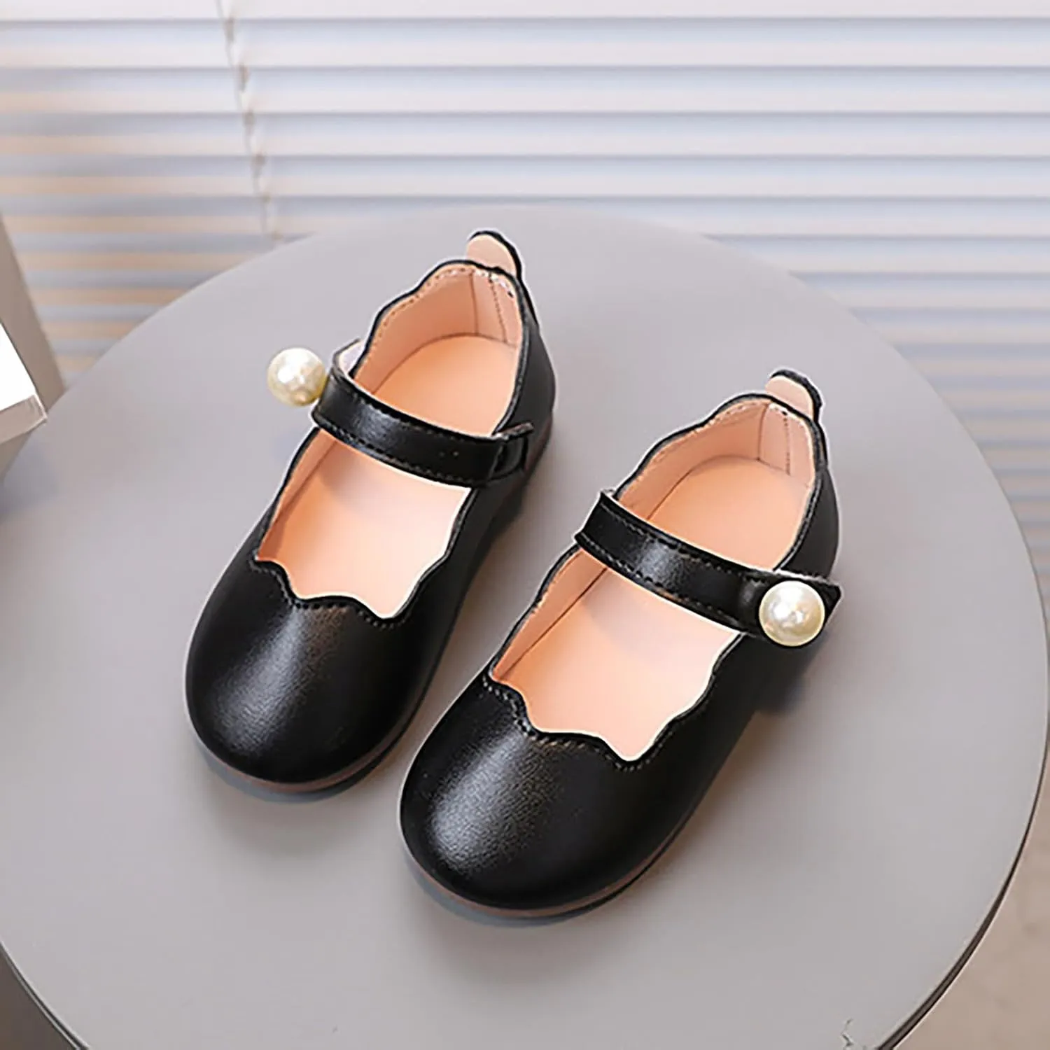 Toddler Flower Girls Dress Shoes, Mary Jane Ballet Flats for Party School Wedding Girls Low Heels Shoes