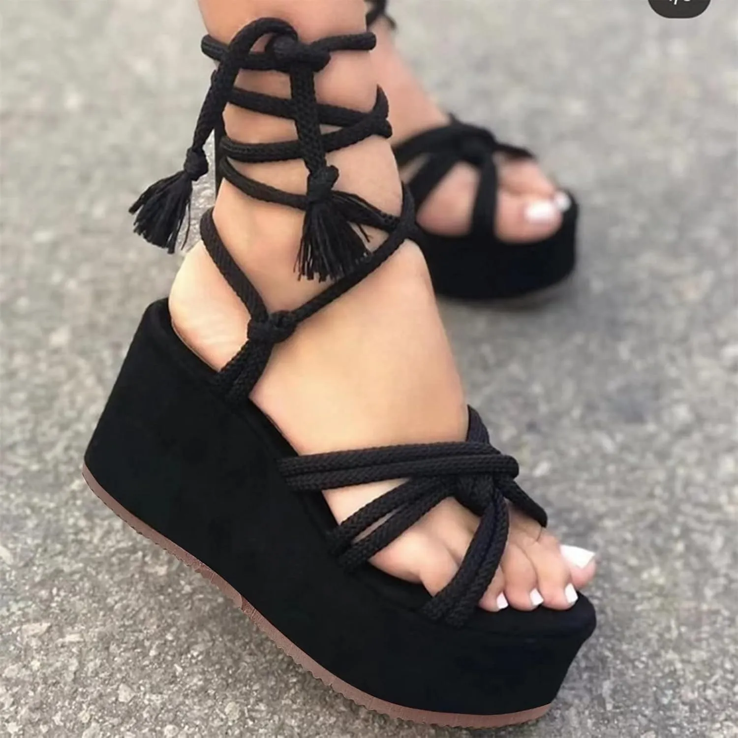 Toe Wedge Sandals And Open Women Heeled High Breathable Summer Strap Heeled Fashion Spring Slide Slippers Women Indoor