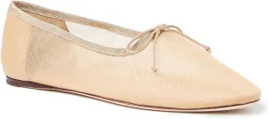 UBWDU Mesh Ballet Flats for Women Round Closed Toe Mary Jane Flats Ballerina Shoes with Bow