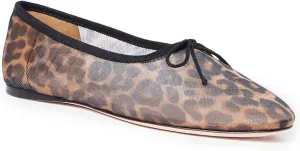 UBWDU Mesh Ballet Flats for Women Round Closed Toe Mary Jane Flats Ballerina Shoes with Bow