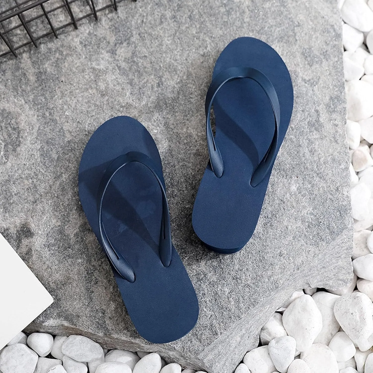 Wedge Flip Flops for Women Beach Shoes Ladies Heighten Wedges Platform Bohemian Slippers Clip Toe Sandals, 9