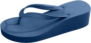 Wedge Flip Flops for Women Beach Shoes Ladies Heighten Wedges Platform Bohemian Slippers Clip Toe Sandals, 9