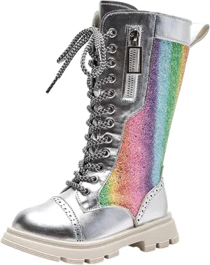 Winter Boots Long Boots Girls Mid Calf Riding Shoes Combat Winter Boots Fashion Western Boots Outdoor Boots