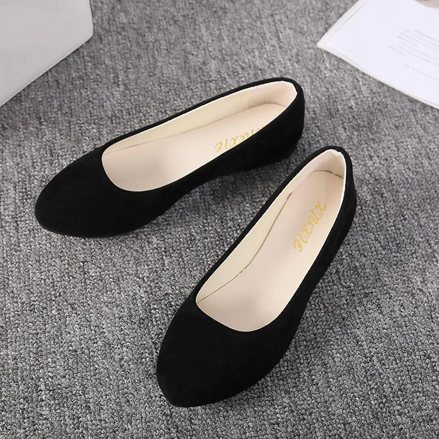 Women Flat Shoes Slip On Comfortable Walking Ballerina Shoes Cute Ballet Flats Ladies Portable Pumps Low Wedge Loafers